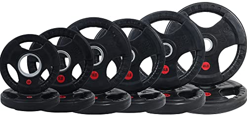 Olympic Cast Iron Weight Plates for Strength Training, Multiple Sizes S1890
