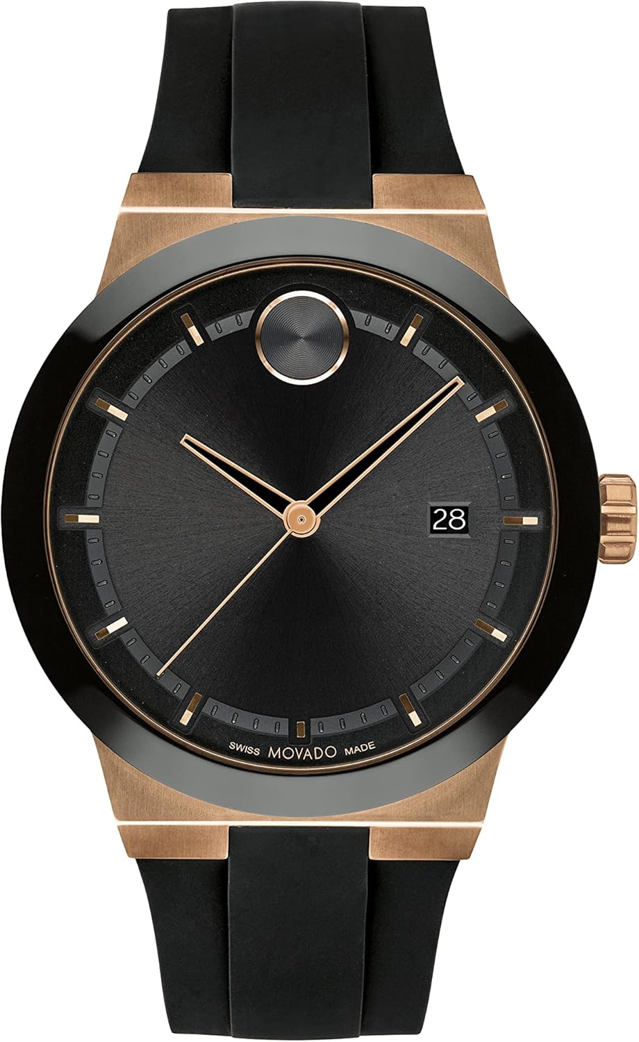 Movado Bold Fusion Men's Watch - Swiss Quartz 3H Movement, Silicone Strap - 5 ATM Water Resistance - Luxury Fashion Timepiece for Him - 42.30mm