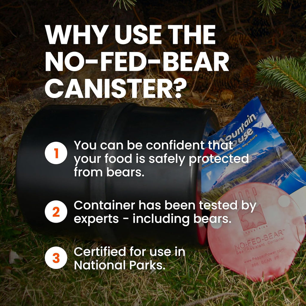 UDAP Bear Resistant Canister 2 Gallons, Hiking Camping Food Storage T4656