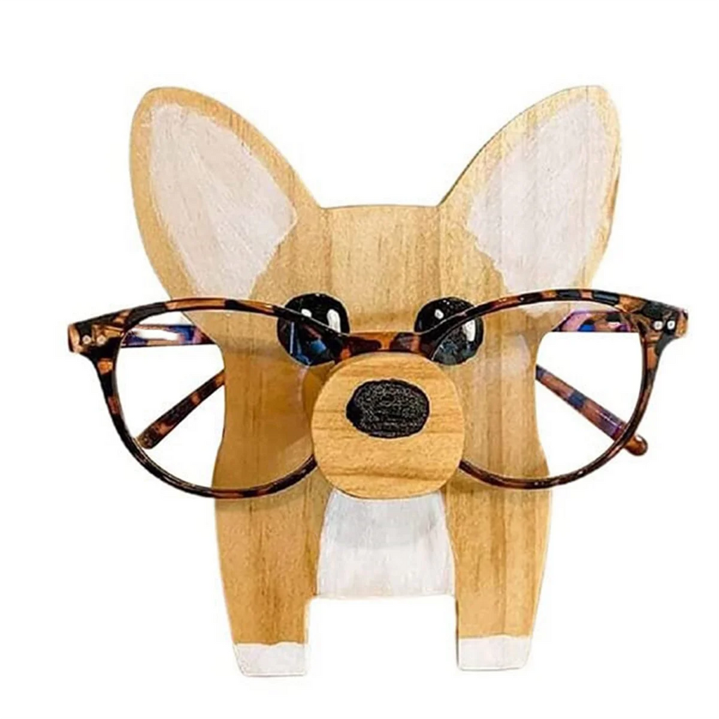 Wooden Animal Glasses Display Stand for Office Desktop U2175