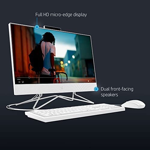 HP 21.5" FHD All-in-One Desktop, Celeron J4025, 8GB RAM, 256GB SSD, Win 11 Pro Q9715