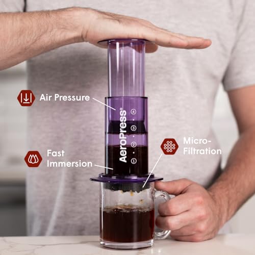 AeroPress Original Coffee Press – 3-in-1 Portable Coffee Maker for Travel C406