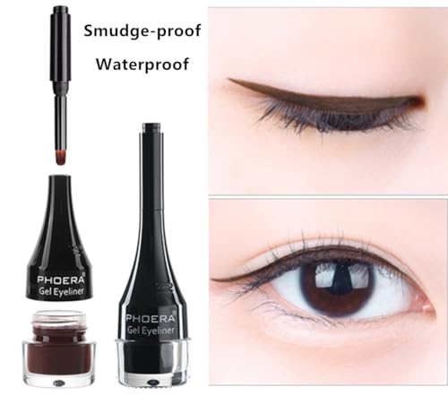 Go Ho Green Gel Eyeliner Pot with Brush, Matte Finish, Long Lasting M9479