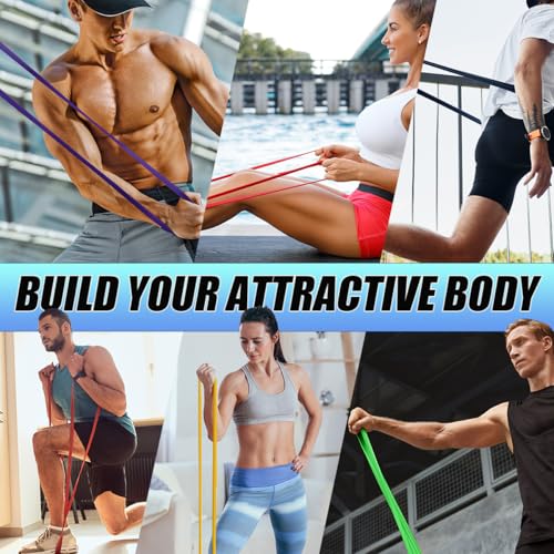 LEEKEY Resistance Bands with Handles and Door Anchor for Home Workouts O73971