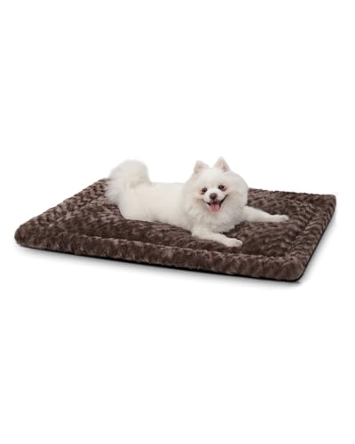 Washable Dog Bed Mat Ultra Soft Crate Pad for Large Dogs, 41 x 27 Inch, Gray K707024