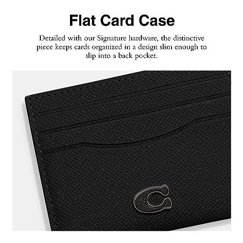 Coach Flat Card Case in Crossgrain Leather, Chalk A577943