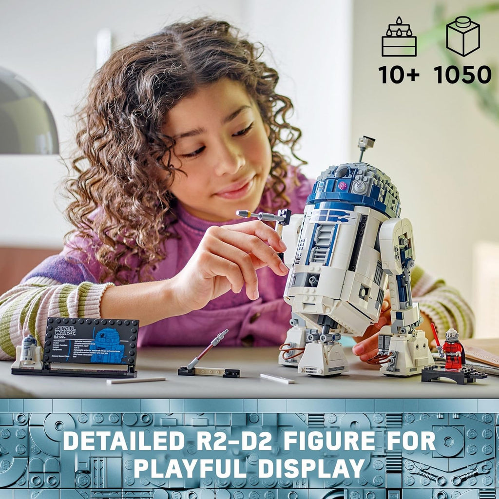 LEGO Star Wars R2-D2 Brick Built Droid Figure with 25th Anniversary Darth Malak Minifigure F86154