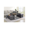 Maykoosh African Artifacts Wood Grain 5 Piece Coffee Table Set with Raised Edges