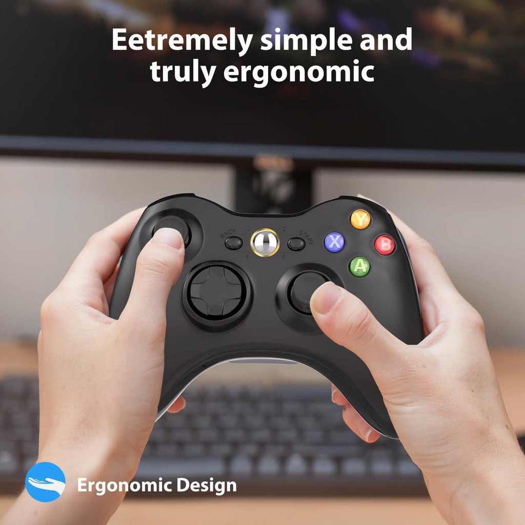 Wireless Controller for Xbox 360 & PC with Receiver (Black) M791