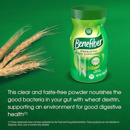 Benefiber Daily Prebiotic Fiber Supplement Powder, Unflavored, 62 Servings A202928