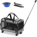 Mexmiody Pet Carrier with Wheels Airline Approved Dog Cat Carrier for Medium Small Dogs - Pet Supplies online store
