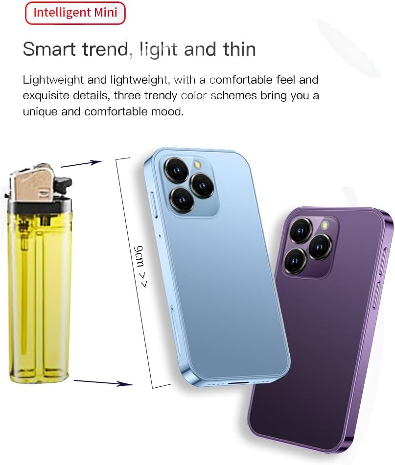 iLight Mini Smartphone 15 Pro Android 4G Mobile Pocket Phone 3" Touch Screen Unlocked 3GB RAM 64GB ROM W918