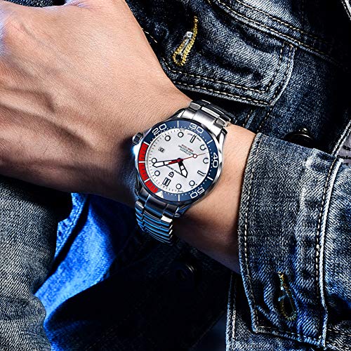 HaiQin Pagani Design 007-Model Automatic Diving Watch for Men, Stainless Steel Band N744690