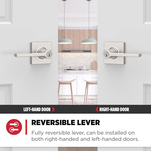 Kwikset Casey Interior Privacy Door Handle with Lock 10 Pack, Matte Black G103018
