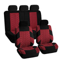 FH Group Car Seat Covers Full Set Gray Premium Cloth - Universal Fit, Automotive Low Back Front Seat Covers, Airbag Compatible, Split Bench Rear Seat, Washable, for SUV, Sedan