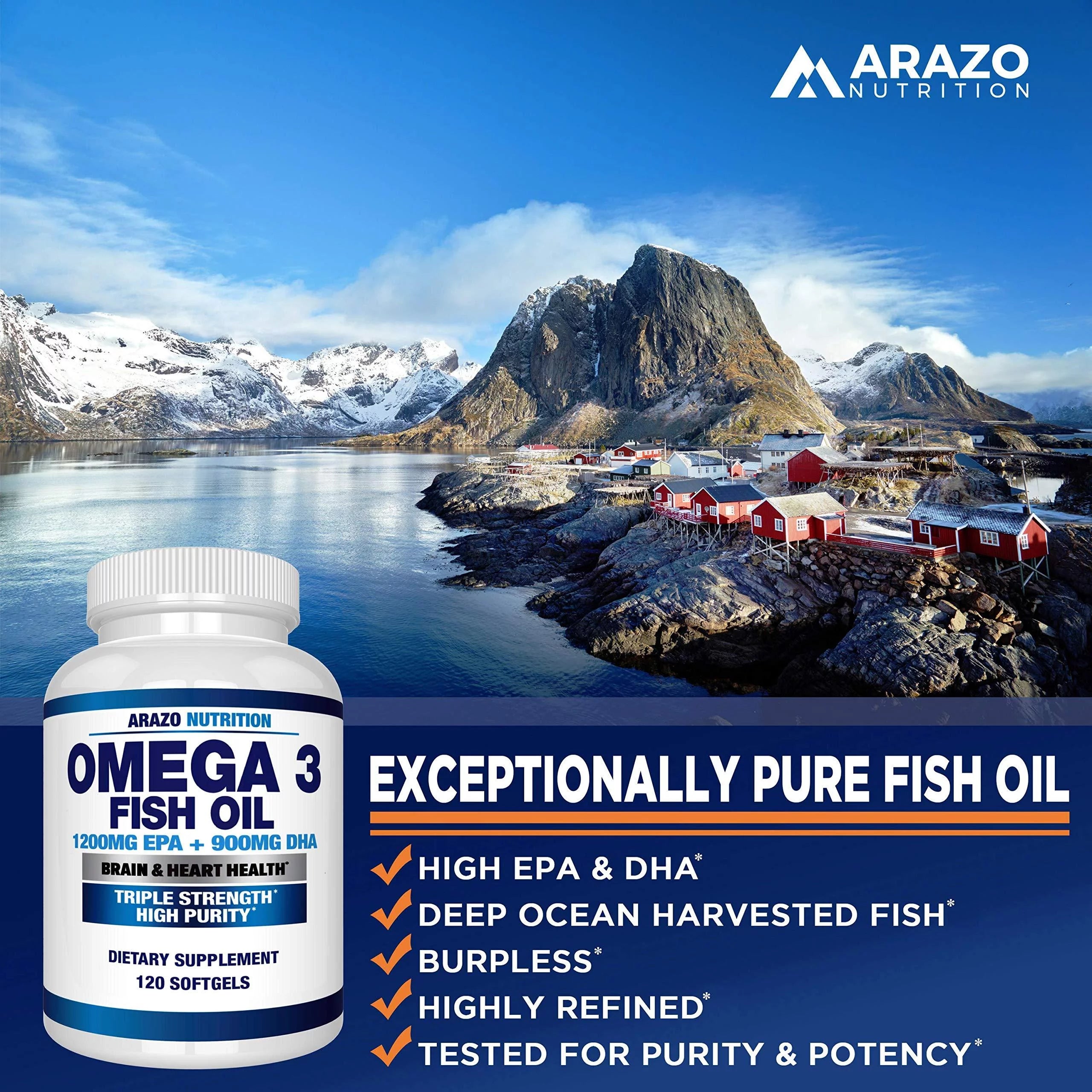 Omega 3 Fish Oil 2250mg High EPA 1200mg DHA 900mg Q694