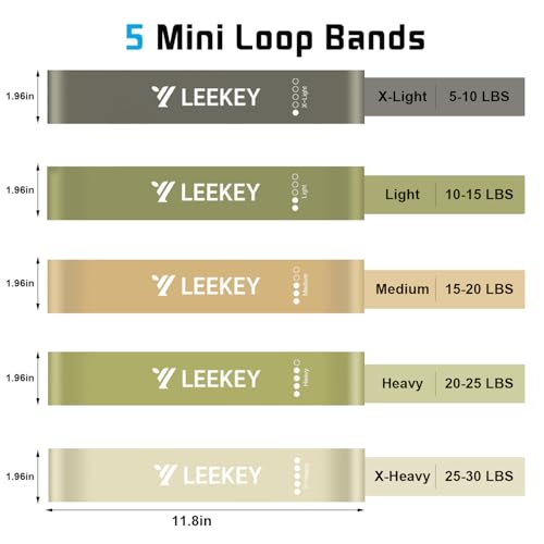 LEEKEY Resistance Bands with Handles and Door Anchor for Home Workouts O73971