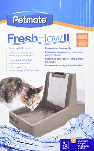 Petmate Fresh Flow II Cat and Dog Water Fountain 110Oz X115
