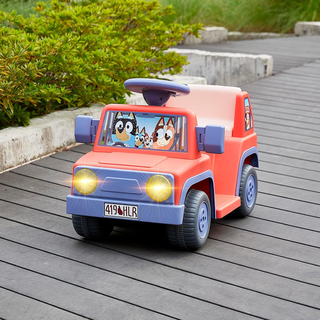 Bluey 6V Ride On Car for Toddlers with Music & Rechargeable Battery R5639