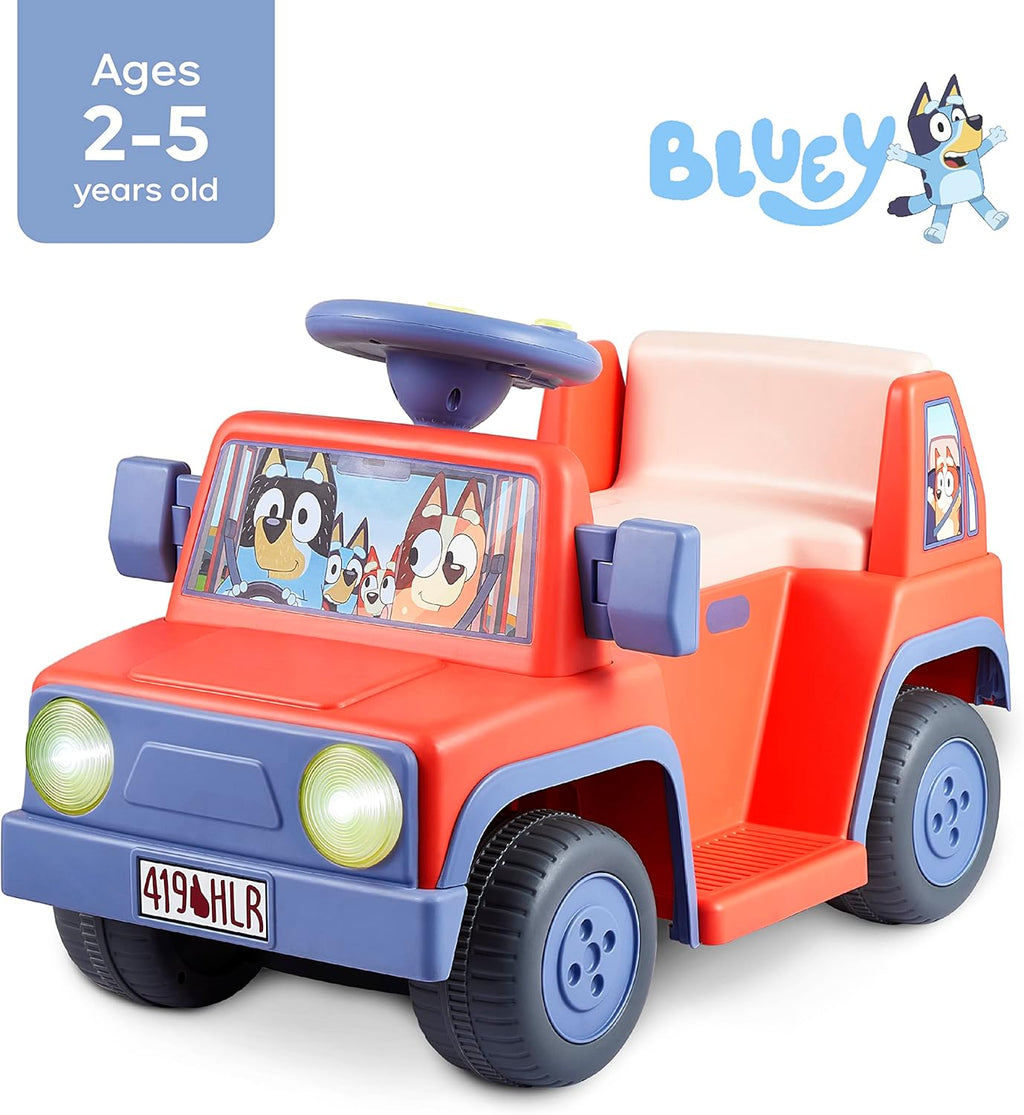 Bluey 6V Ride On Car for Toddlers with Music & Rechargeable Battery R5639