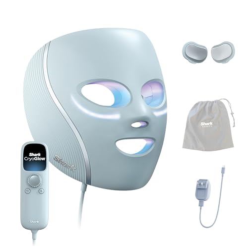Shark CryoGlow LED Face Mask with Red & Blue Light Therapy, FW312 W545