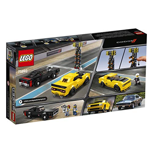 LEGO Speed Champions 2018 Dodge Challenger SRT Demon and 1970 Dodge Charger R/T Building Kit R3529