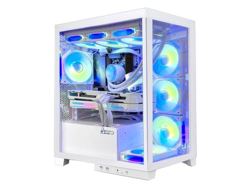 Superview Gaming PC Desktop - AMD Ryzen 7 5700X, RTX 4060, 32GB RAM, 1TB SSD, Windows 11 Pro, White E8177