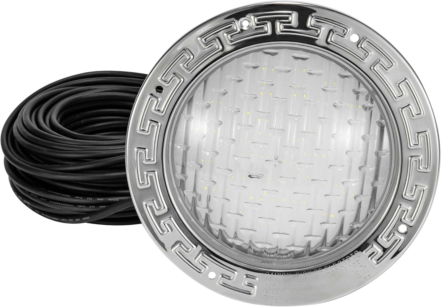 HQUA PN01 120V AC LED Inground Pool Light, 10 Inch 35W 3000lm (300W Incandescent Equivalent), with 100 Feet Cord, Transformer Included, 6500k Cool White, UL Listed, Fit for 10" Standard Wet Niches.