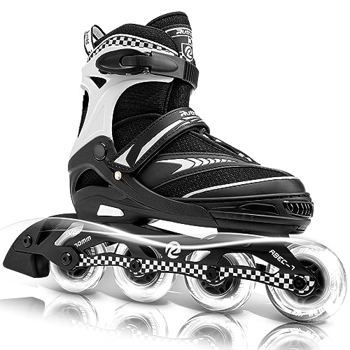 Adjustable Inline Skates for Boys and Girls with Full Light Up Wheels, Outdoor Rollerskates for Kids and Women