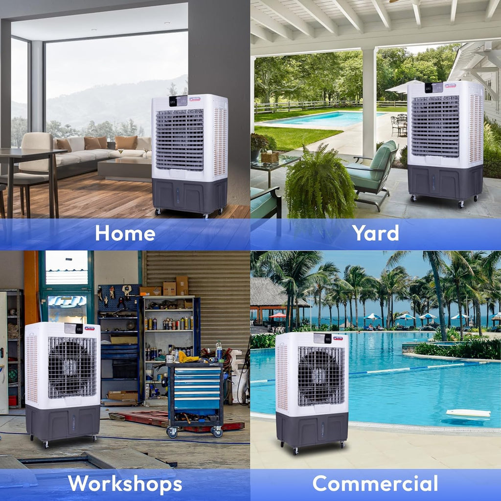 Swamp Cooler 10000 CFM Evaporative Air Cooler with Remote Control, 29 Gallon A985572