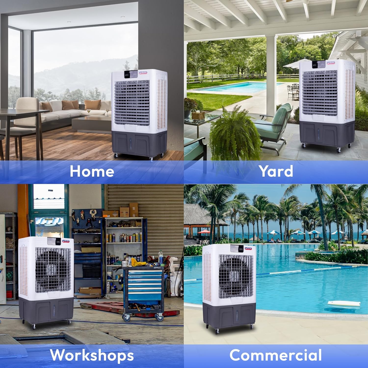 Swamp Cooler 10000 CFM Evaporative Air Cooler with Remote Control, 29 Gallon A985572