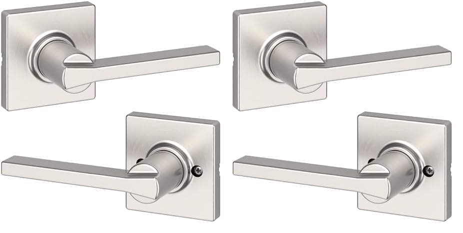 Kwikset Casey Interior Privacy Door Handle with Lock 10 Pack, Matte Black G103018