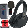 Sony WH-1000XM4 Wireless Industry Leading Noise Cancelling Over-Ear Headphones with Mic for Hands Free Calling and Alexa, Silver WH-1000XM4/S Bundle w/Case + Deco Gear Portable Charger + Gym Bag