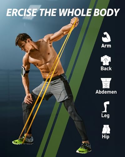 Resistance Bands Set for Working Out, 5-Level Pull Up Assistance, Home Gym R64717