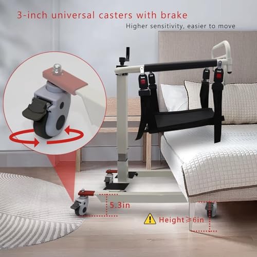 Patient Lift Transfer Chair, 220lbs Capacity Q77849