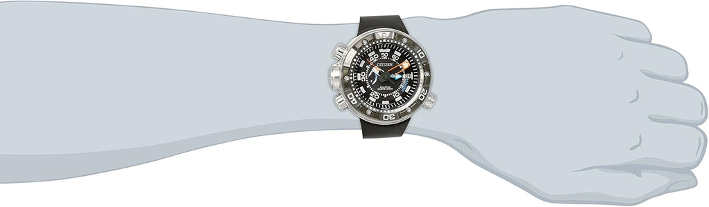 Citizen Men's Eco-Drive Promaster Aqualand Depth Meter Watch, Black Dial, Stainless Steel A3489