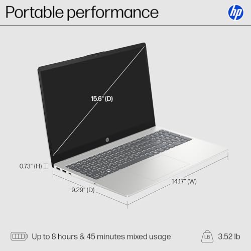 HP 15.6 inch Laptop, AMD Ryzen 5, 8GB RAM, 512GB SSD, Windows 11 B26838