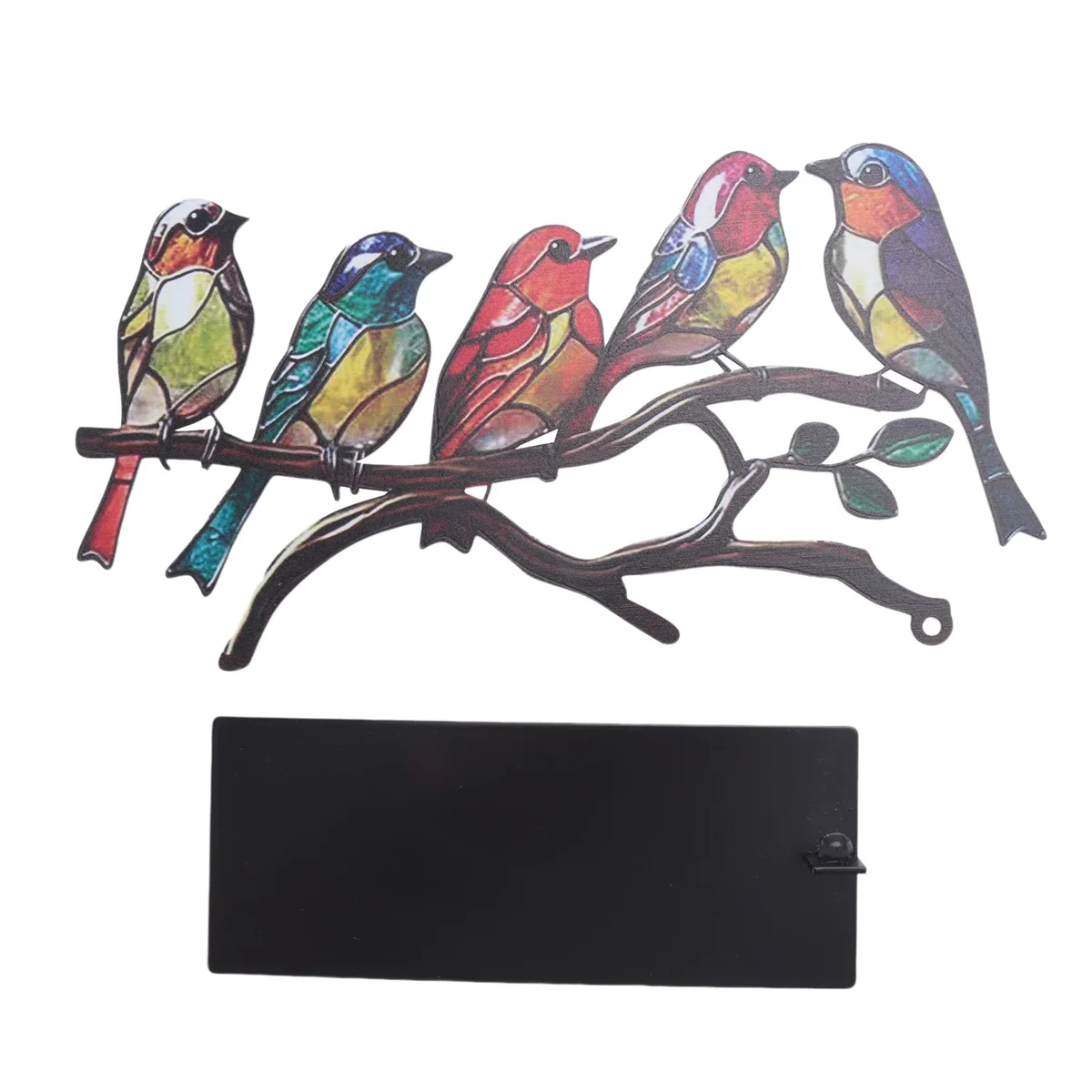 Stained Metal Bird Desktop Ornaments, Multicolor X298