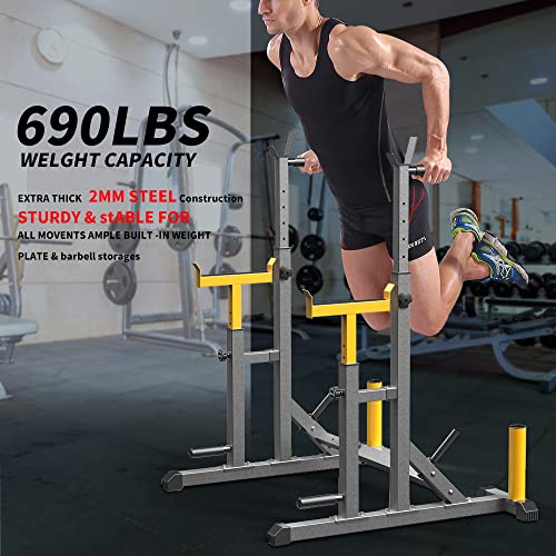 K KiNGKANG Adjustable Squat Rack for Weight Lifting and Home Gym C362