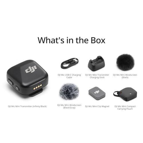 DJI Mic Mini Wireless Microphone for iPhone, Camera & Android V612