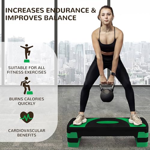 BalanceFrom Aerobic Step Platform Exercise Stepper for Home Gym Cardio & Balance Training B6436