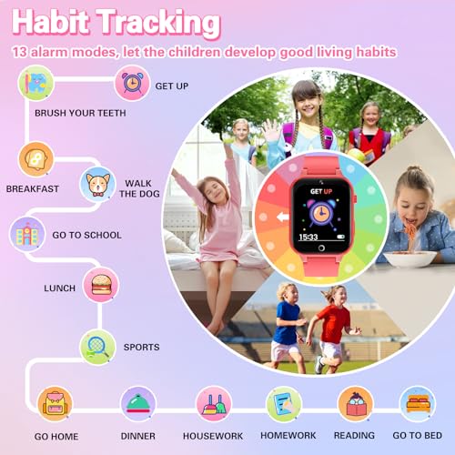 Kids Smart Watch for Girls Aged 6-12 with HD Touchscreen, Camera, and Games U3599