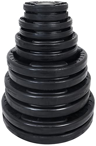 Olympic Cast Iron Weight Plates for Strength Training, Multiple Sizes S1890