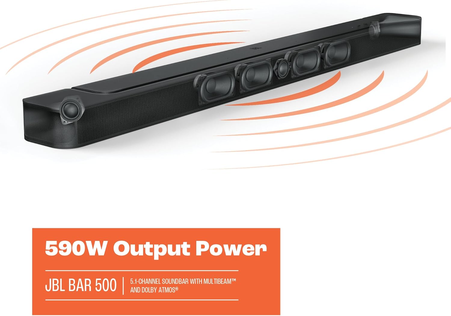 JBL Bar 500 5.1-Channel Soundbar with Dolby Atmos, Black B1949