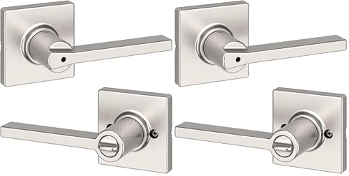 Kwikset Casey Interior Privacy Door Handle with Lock 10 Pack, Matte Black G103018