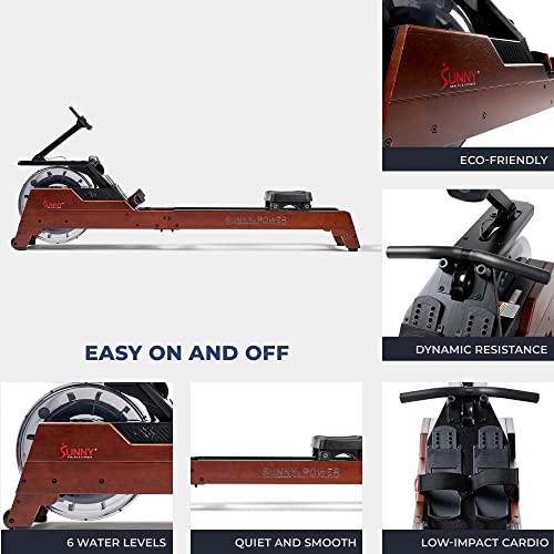 Sunny Health & Fitness Elite Water Rowing Machine T4389