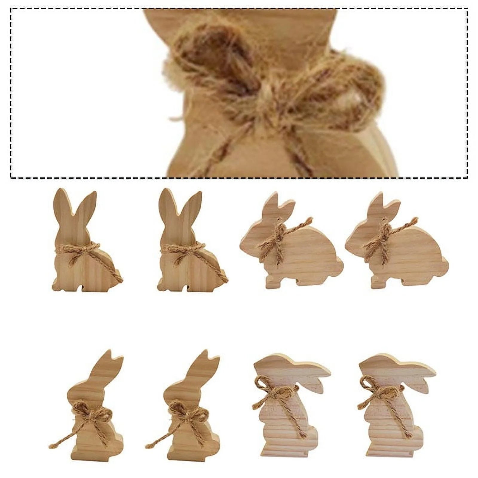Easter Rabbit Wooden Ornaments 2PCS L247463