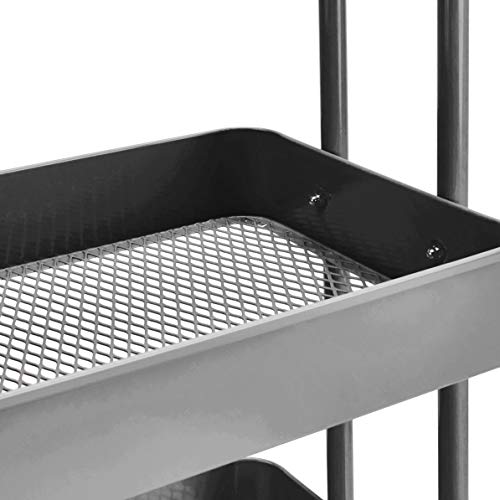 Amazon Basics 3-Tier Rolling Utility Cart with Lockable Wheels, White I730073