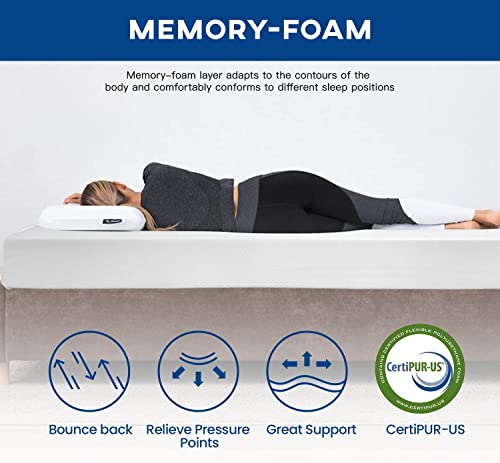 Queen Mattress 8 Inch Gel Memory Foam, Medium Firm, CertiPUR-US Certified D27938