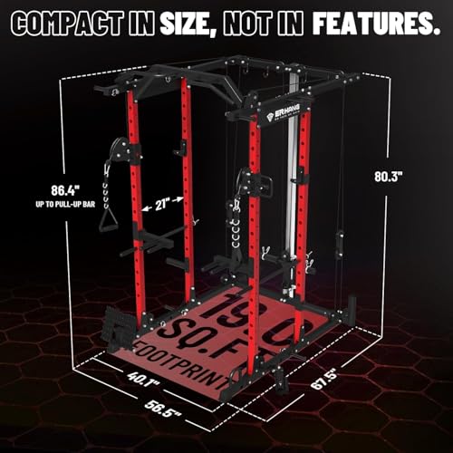Mikolo Power Cage with Cable Crossover and LAT Pull Down System, 1500LBS I14340